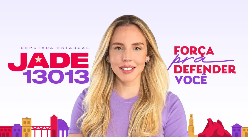 Jade Romero, candidata a Deputada Estadual pelo Ceará, número 13013. Força pra defender você.